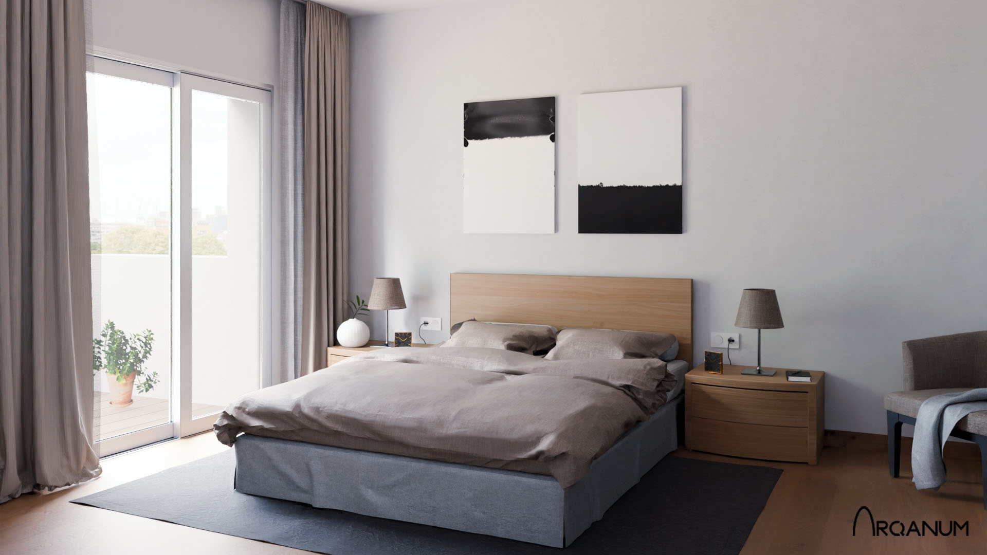 Housing in Córdoba, bedroom